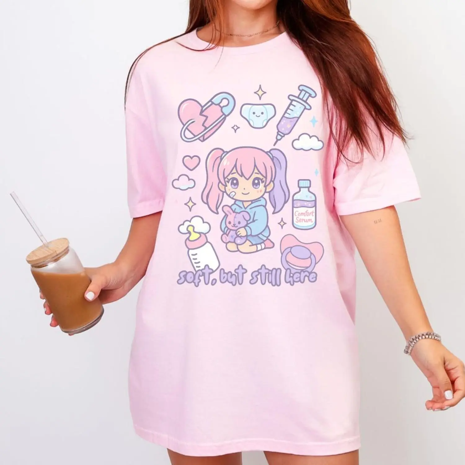 ABDL Menhera Shirt Kidcore Yamikawaii Age Regression Tshirt Agere Kawaii Anime Cutecore Tshirt Yami Kawaii Pastel Goth Animecore Yandere