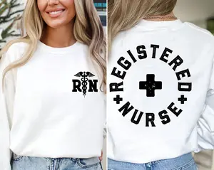 Registered Nurse Sweatshirt, RN Tee, Leopard RN Hoodie, Nurse Week Sweatshirt, Funny Nursing Sweatshirt, Registered Nurse, Nurse Life Hoodie