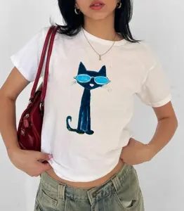 Pete the Cat Baby Tee Teacher Aesthetic Tee Childrens Book Tshirt Retro Storybook T-Shirt Trendy Cool Cat
