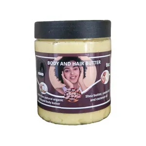 Whipped Shea Butter Castro Oil and Coconut Oil.
