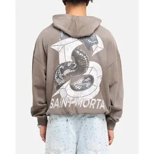Saint Morta Venom Boxy Hoodie Sunfade Brown