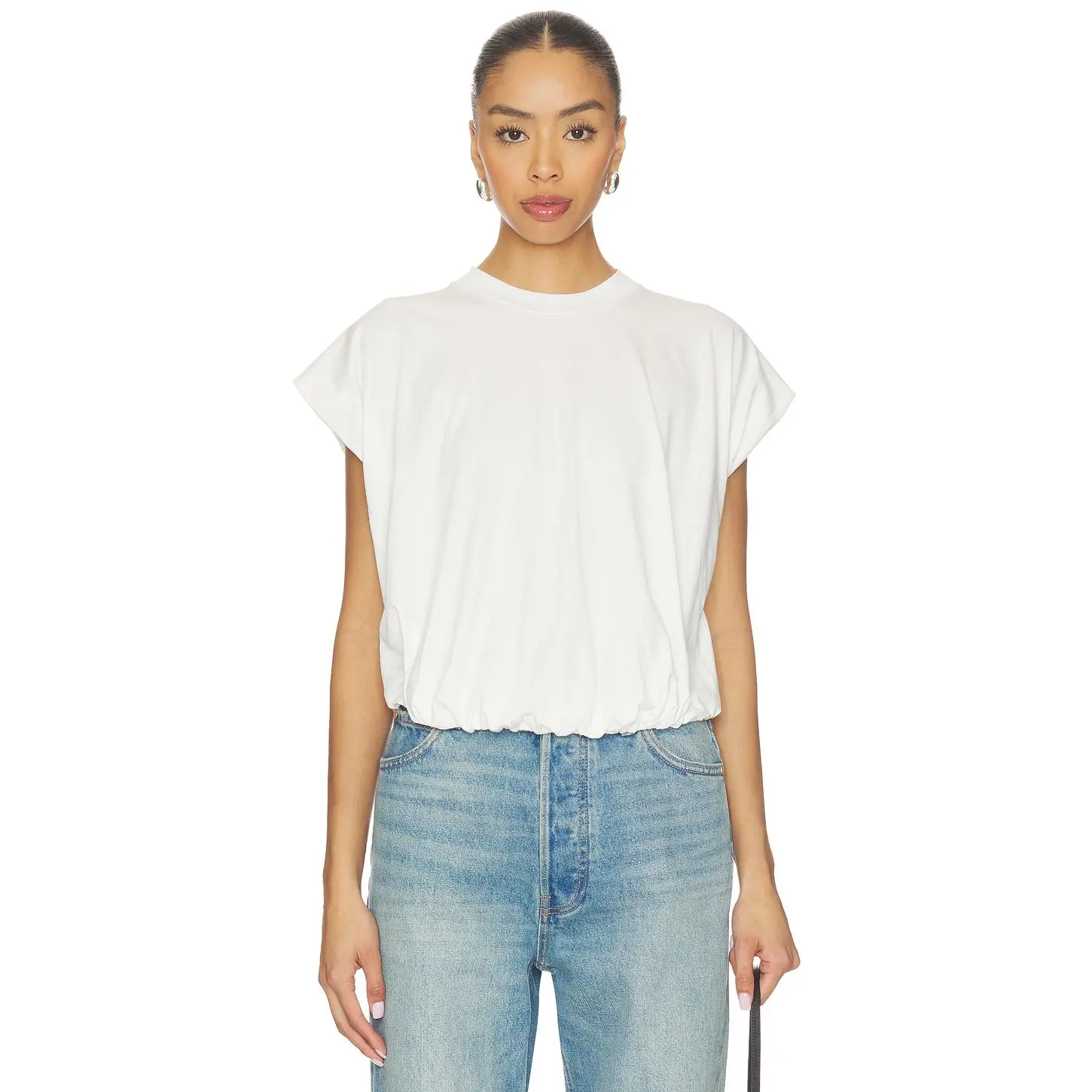 PISTOLA Millie Bubble Tee in Le Blanc
