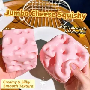 Soft Cheese Block Stress Relief Toy, Comfortable Healing Cheese Cube, Ideal Gift for Valentine's Day and Easter, Perfect for Adults and Kids