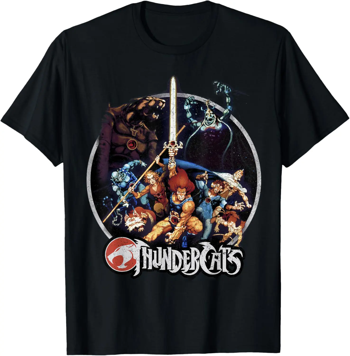 Thundercats Group Shot Vintage T-Shirt | Classic 80s Cartoon Graphic Tee | Retro ThunderCats Logo Shirt | Nostalgic Anime Streetwear Top | Unisex Vintage Fan Gift
