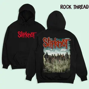 Retro Vintage Slipknot Album All Hope Is Gone Double Print Side Hoodie, 90s Records Rock Cotton T-shirt and Sweatshirt, Music Tour Merch Gift for Him Gift For Her Y2K Clothing