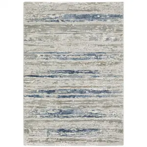 HomeRoots 508782 10 x 13 ft. Abstract Power Loom Machine Made Stain Resistant Rectangle Area Rug, Multi Color