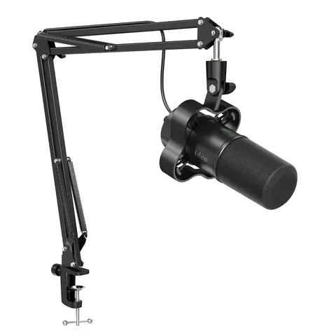 fifine K688 Neo Wired USB/XLR Dynamic Pro Podcast Microphone - Adjustable Content Creator Tool with Tap Mute, Headphones Jack Monitoring, Volume Control, 5±0.25V, USB-C End, 130dB Max SPL, for Gaming, PC, Mixer
