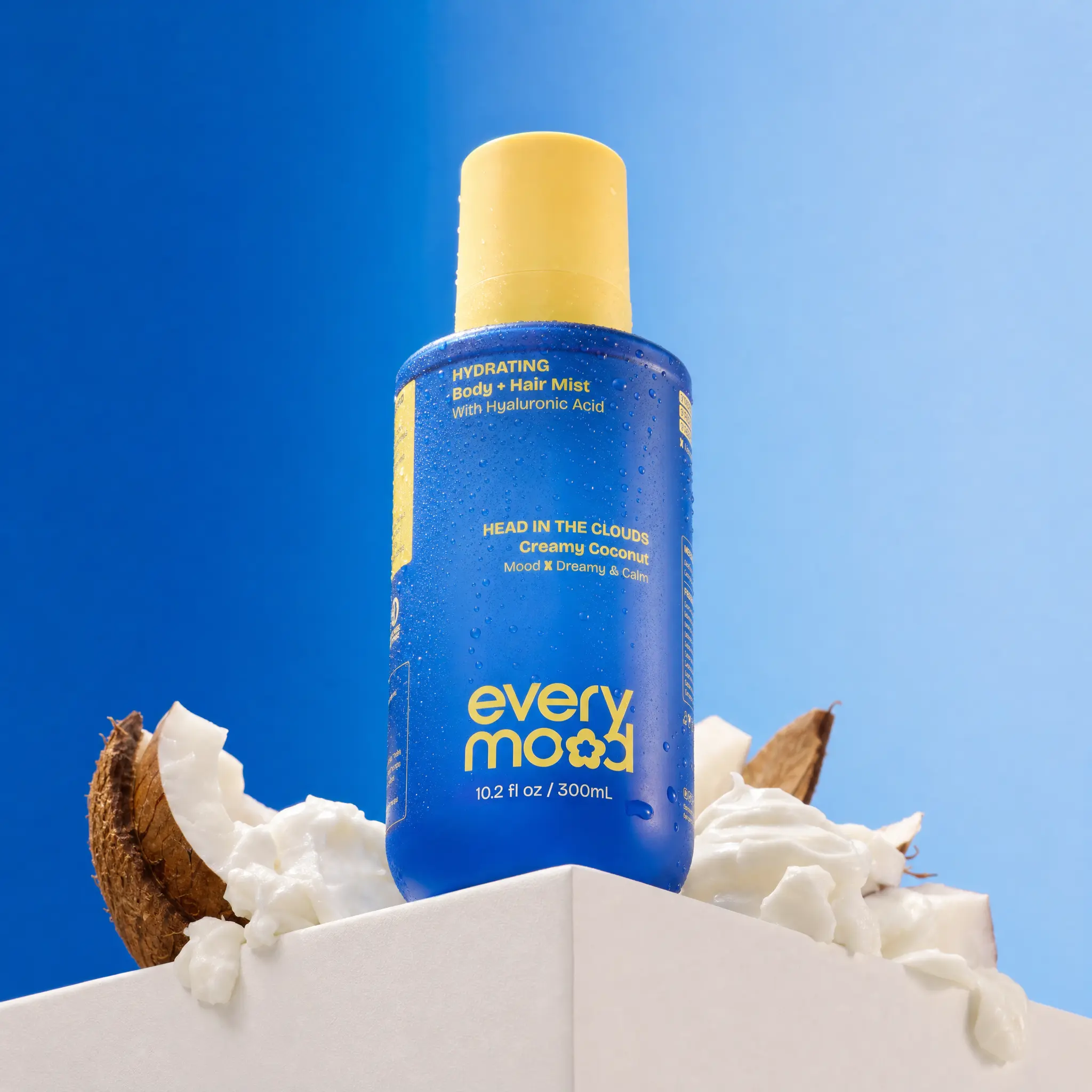 Head in the Clouds Body & Hair Mist 300mL — Hydrating Fragrance Mist with Hyaluronic Acid, Creamy Coconut Vanilla Musk Scent, Vegan Long-Lasting Perfume travelessentials
