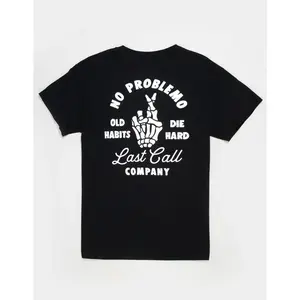 LAST CALL CO. No Problemo Men's Short-Sleeve Plain Casual T-Shirt, Sporty Top for Men's Sports & Outdoor Clothes, Shortsleeve