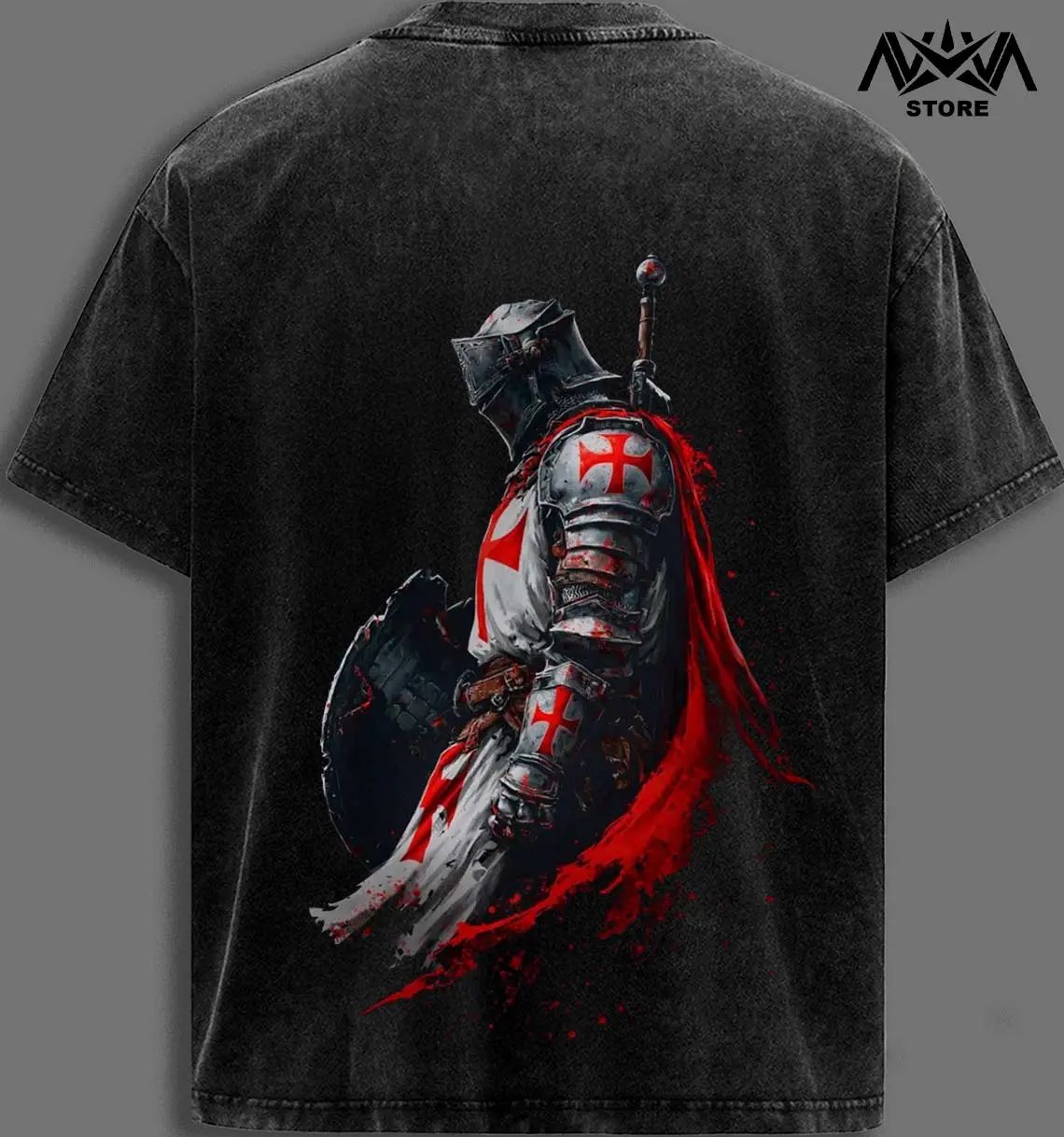 Knight Templar T-Shirt- Crusader Warrior Shirt | Medieval Armor Unisex ...