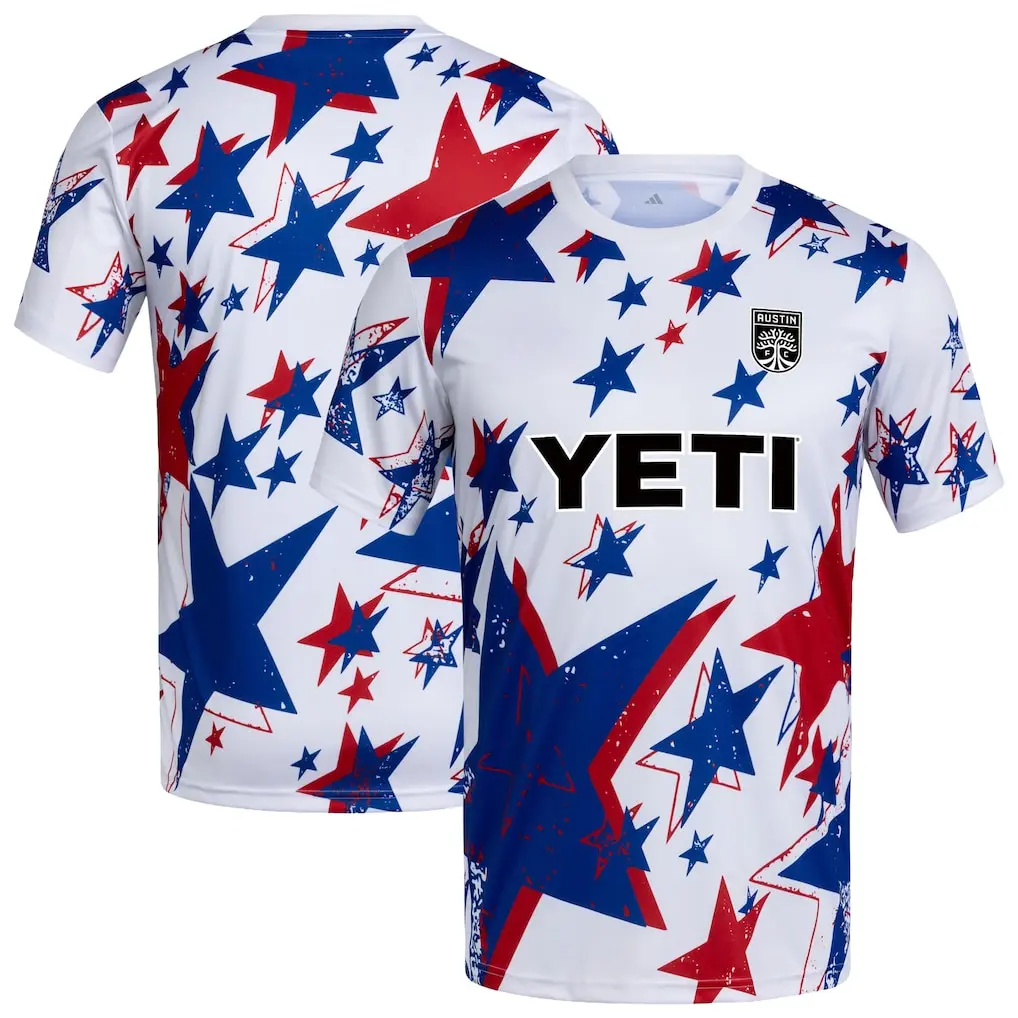 Unisex Soccer FC Austin Team MLS 2026 Americana Pre-Match Jersey - White
