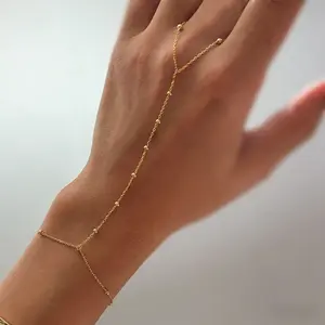 Women's Bear Necklace Finger Chain, Luxury Bracelet Streamer Star Bracelet