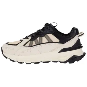 Moncler Men's Leather Low-Top Lace-Up Sneakers in Beige for Casual Wear Trending Shoes, House White Official Shoes to Get / Maison Mihara Verifiable, with credentials and supporting global authentication