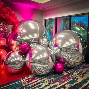 PVC Mirror Ball Set for Party Event Decoration High Quality 100% PVC Silver Color Gazing Balls Ideal for KTV Bars Parties Music Corners