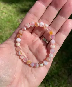 Flower Agate Crystal Bracelet
