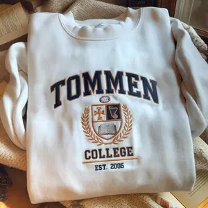 Embroidered Tommen College Sweatshirt, Couple Crewneck, Boys of Tommen Crewneck, Binding 13, Keeping 13, Book Lovers Shirt, Bookish Merch