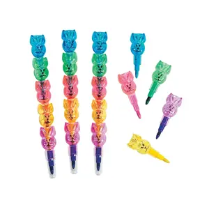 Easter Bunny Stacking Point Crayons - 12 Pc.