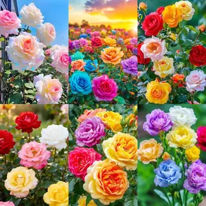 The freely climbing hydrangea suitable for garden planting, the fragrant and cold-resistant rose plant seeds for outdoor cultivation, with a wide variety of random colors