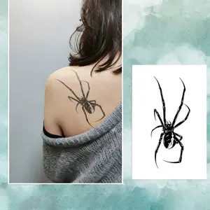 4pcs Daily Tattoo Stickers 10 Seconds Easy Apply Long Lasting 7+ Days for Everyday Use Spider Design Temporary Tattoos temporary tattoo sticker Realistic fake tattoos henna tattoo kit temporary tattoos