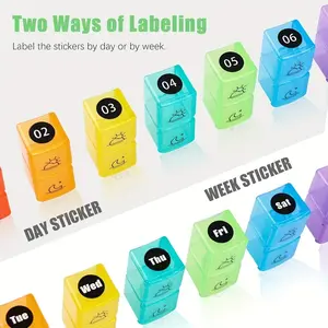 Large-capacity monthly 32-compartment 64-grid large-separated vitamin storage box, with 32 detachable compartments monthly pill organizer, for vitamins, nutritional supplements, etc. Suitable as holiday gifts, for elders, partners, and friends.