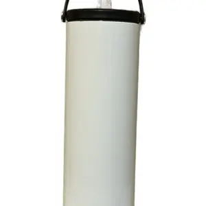 20oz Sublimation Water Bottle White with Black Handle Portable Skinny Tumbler with Straw for Everyday Use Drinkware Flasks Drinkware Mug Bottled
