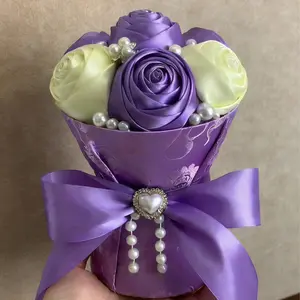 Handmade Satin Rose Bouquet | Forever Fresh Luxury Fabric Blooms (Artisan Crafted, No Wilting!)