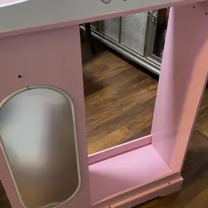 Topwin Multifunctional Girl’s Storage Cabinet with LED Mirror, Jewelry & Clothes Organizer – Safe & Stylish