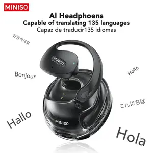 Miniso X15Pro AI translation earphones wireless earphones, Bluetooth 5.4 sports earphones, HIFI sound quality