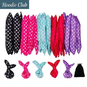 30-Pack Soft Foam Heatless Hair Curlers 7.5" Overnight Sleep Rollers Set, No-Heat Hair Styling Tools for Women & Girls, Gentle Damage-Free Curls, Flexible DIY Wave Curling Rods with Storage Bag for Home, Salon, Travel & Nighttime Use