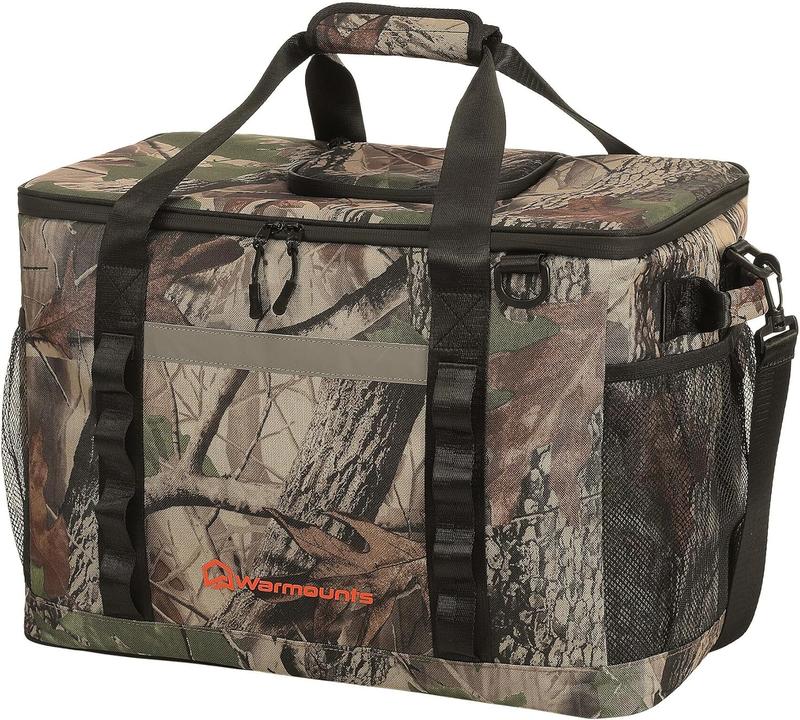 WARMOUNTS Insulated Cooler Bag 75/48/36 Cans, Soft Sided Portable Lunch Bag Coolers w/Zippered Top, Leak Proof PVC Interlayer, 5-Layer Insulation Large Ice Chest Bag for Travel, Camping, Beach, Picnic