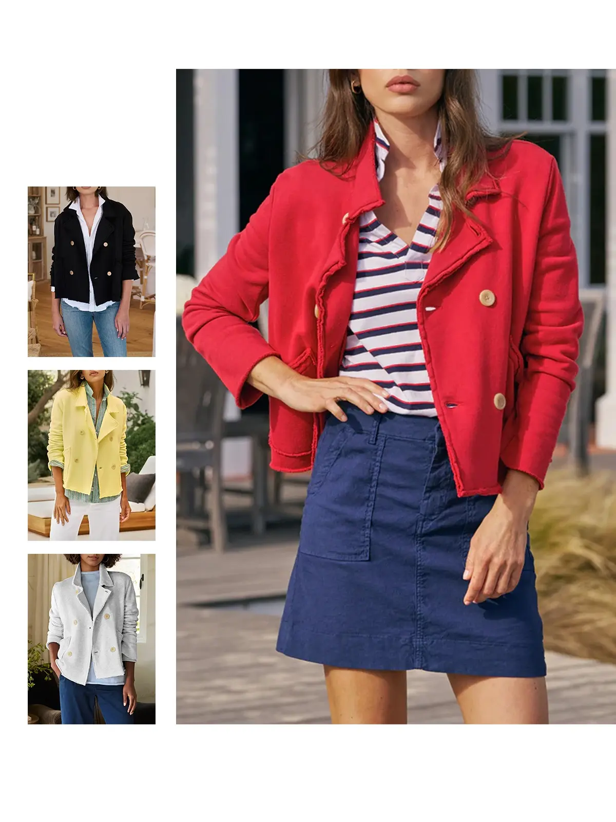 FISOEW Women's Cropped Blazer 2026 Button Long Sleeve Notch Lapel Open Front Casual Office Jacket Fitted Bottoms Womenswear Camisole