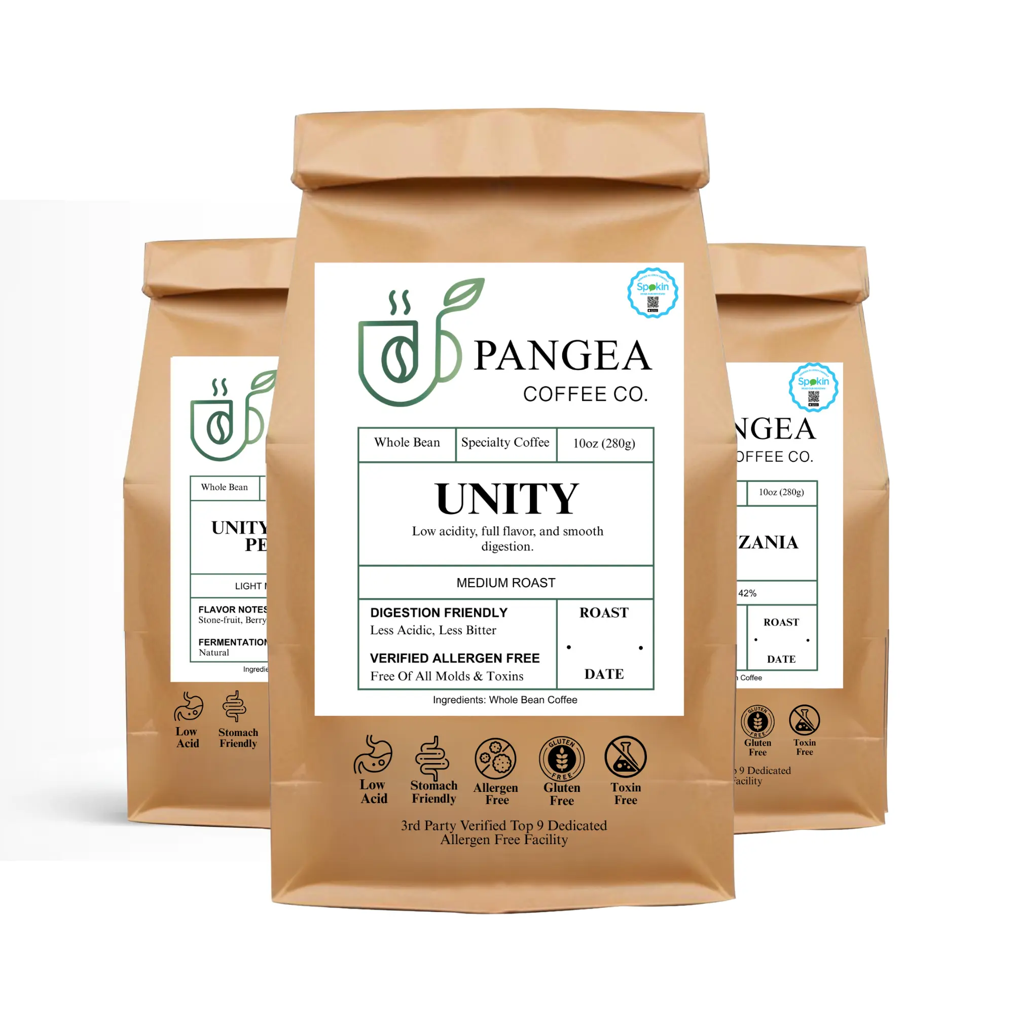 Unity Medium Roast Coffee 3-Pack – Organic, Low Acid