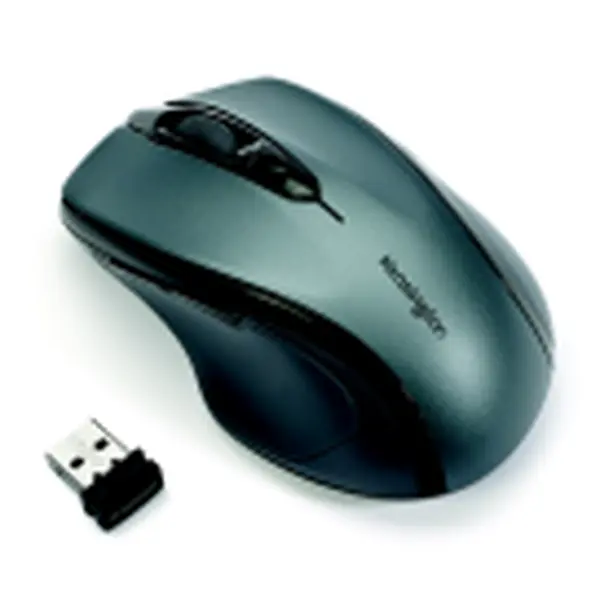 Kensington Pro Fit Contoured Ergonomic Optical Mouse - Right-Handed Mid-Sized, USB Interface, Graphite Gray, Desktop PC Use, Clutter-Free Productivity, Optical Sensor, Ergonomic Support Mouse