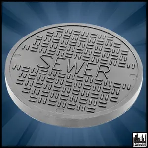 Gray Sewer Grate For WWE & AEW Wrestling Action Figures
