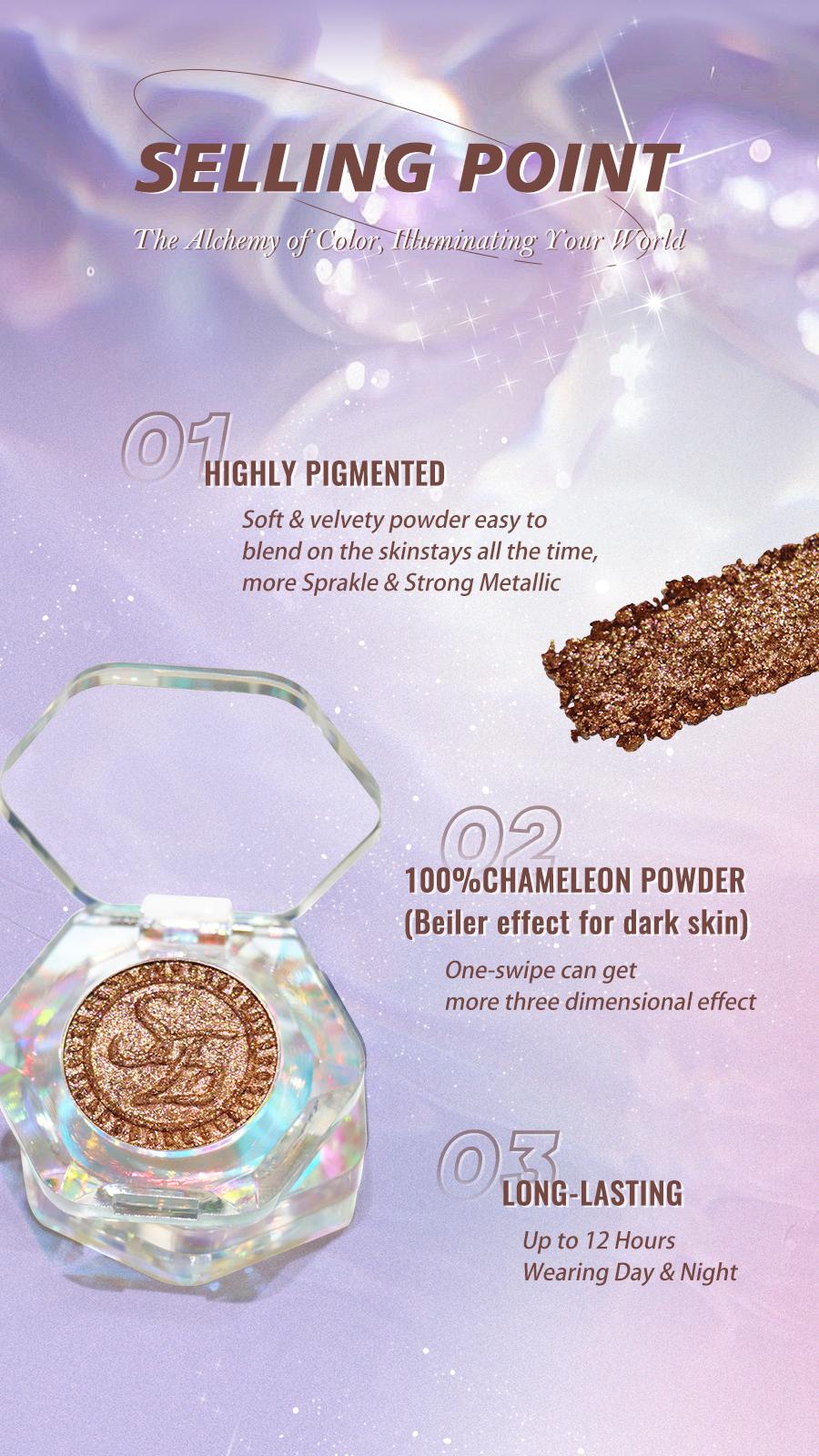 SHEENEFFECT High Pigmented Eyes Makeup Chameleon Eyeshadow Cosmetics