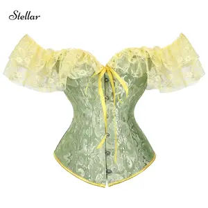 Women Elegant Lace Corset, Waist ShapingFishbone Bandage Drawstrings Sexy Floral Wedding Party Belt