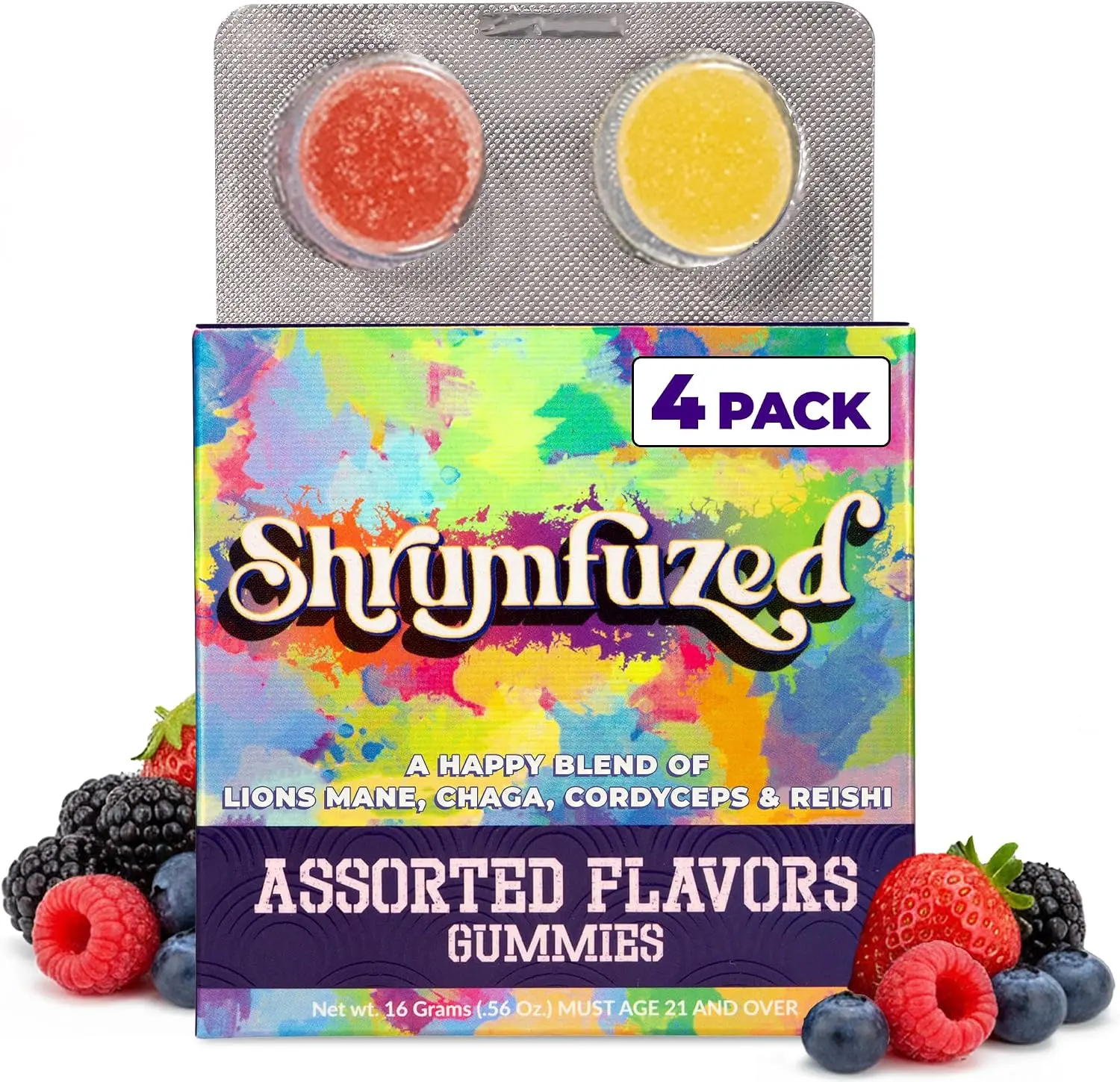 Mushroom Gummies, Assorted (4 Count)