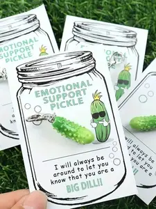 1pc Cute Resin Cucumber Keychain Bag Pendant, Keychain Bag Charm, With Motivational Pocket Hug Card, Giving You Encouragement And Hugs, A Small Gift For Colleagues, Suitable For Birthdays And Christmas Gifts