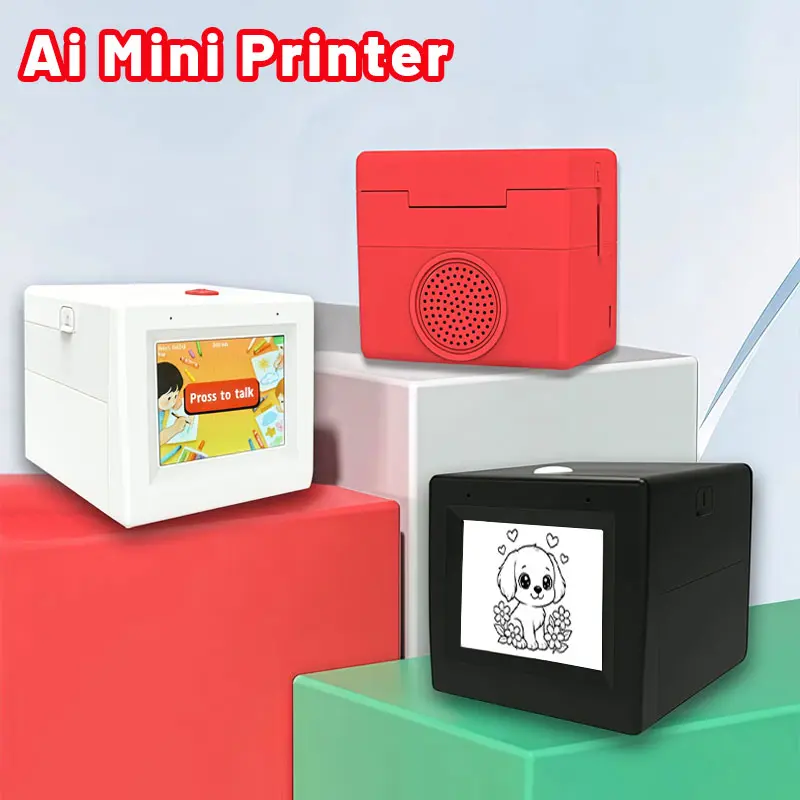 Mini Sticker Printer - Bluetooth Thermal Portable Printer, Inkless Portable Printer for Learning and DIY, Comes with 4 Rolls of Thermal Paper,Christmas,Themed,Waterproof Stickers,smart,glass,accessory,Advent,Calen,Random,Color,Resin Dried Flowers Stickers