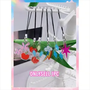 Little horse cute logo mobile phone chain cartoon best friend birthday gift creative mini keychain schoolbag hanger cord