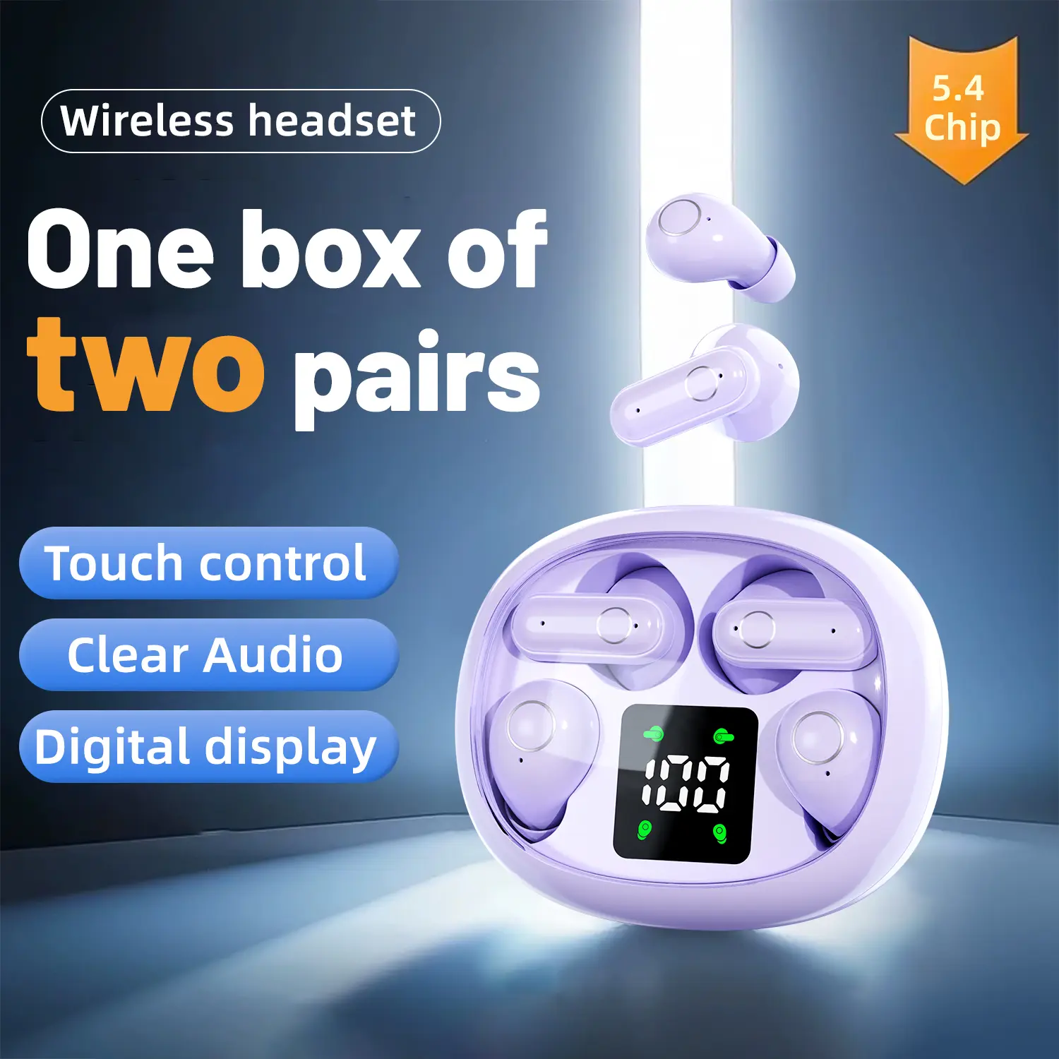 MSHUKCOE Smart 2-in-1 Wireless Sleep Earbuds Compact Mini with Bluetooth 5.4 Chip, Lightweight Design, 36 Hours Battery Life, Comfortable for Sports & Work summerwins