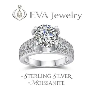 [EVA Jewelry] Chucky Ring 925 Sterling Silver Synethic Moissanite Ring