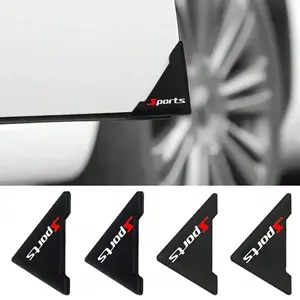 4pcs Universal Car Door Corner Protectors, Sport Pattern Silicone Anti-Scratch Bumper Covers, Easy Install PVC Material For Vehicle Door Protection
