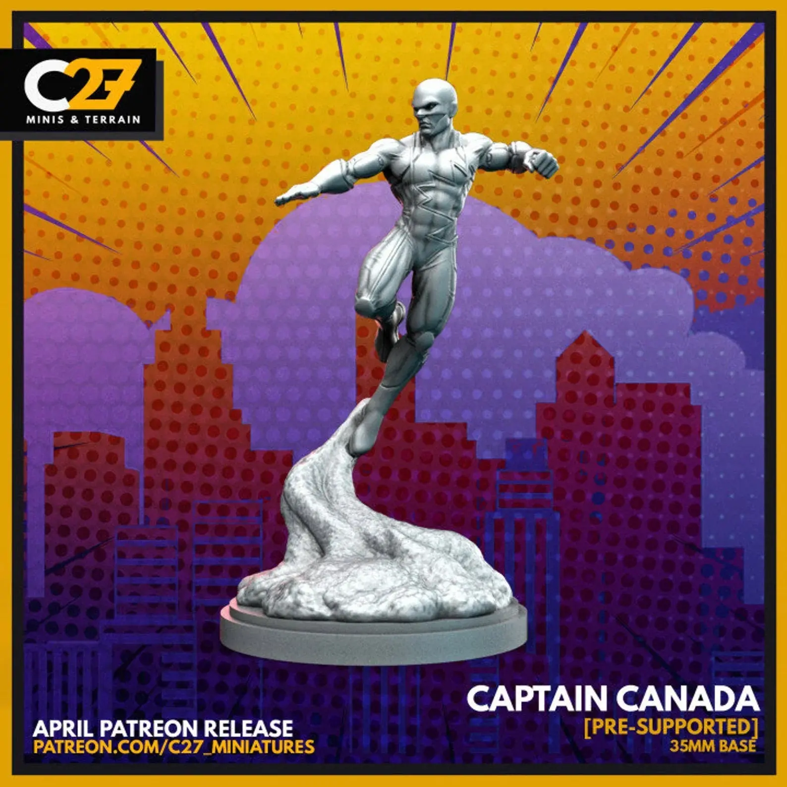 Guardian 40mm Scale Miniature - Produced Using 3D Printing Technology, Crisis Protocol Proxy, Crisp Details Sculpt, Character Art for Tabletop Gaming & House Decoration Display Figurine | C27