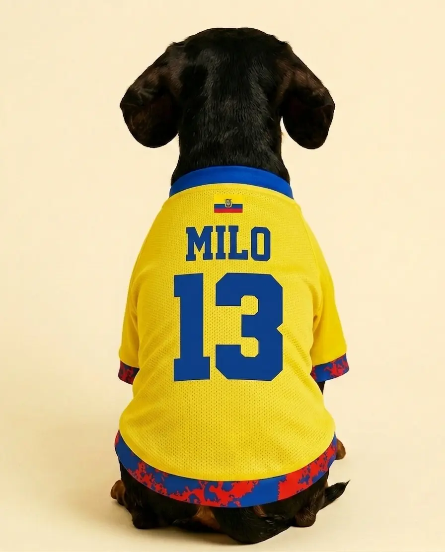 Dog Soccer Jersey - Tricolor Personalized Athletic Wear for Dogs, S-M Size Polyester Pet Shirt