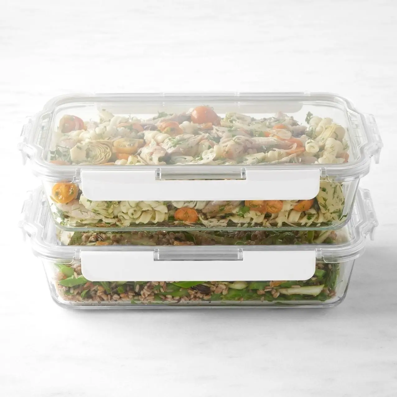 Hold Everything Rectangular Glass Food Storage Containers, 4-Piece Set