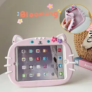 3D Cute Rainbow Bear Case for iPad A16 Air 11 inch 2025 2024 Air 5th 4th Gen 10.9 10th Gen 10.2'' 10.5'' iPad 5/6/7/8/9th Mini 7