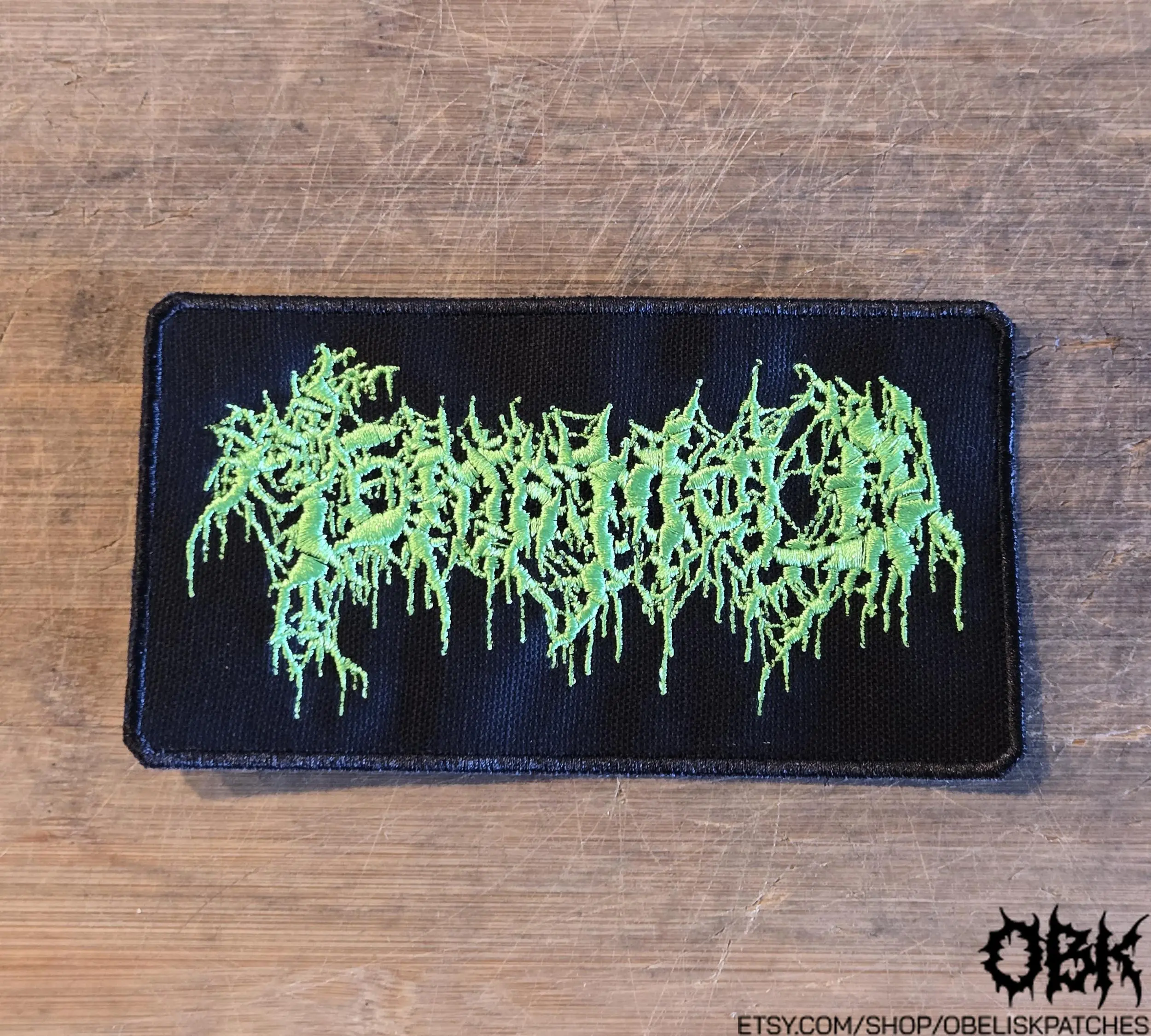Tomb Mold Patch  Embroidered Canvas Patch - Multiple Sizes, Iron On, Velcro for bags, clothing