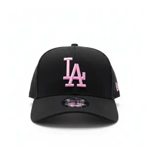 New Era Los Angeles Dodgers Pink Black 9FORTY Adjustable Cap – 100th Anniversary Side Patch