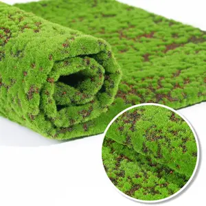 Photography Props DIY Fake Moss Grass Turf Durable Lifelike Simulation Moss Sheet 50*50cm Green Fake Green Grass Mat Wall